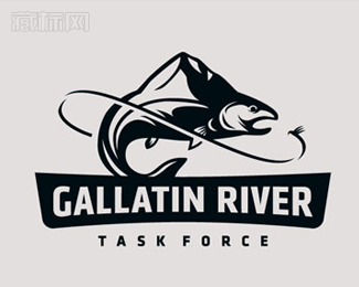 Gallatin River Again渔具店商标设计欣赏