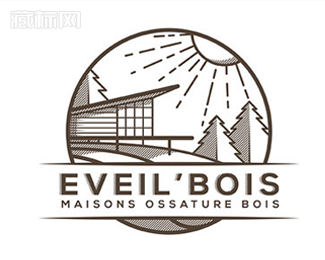 Eveil Bois圆形标志设计欣赏