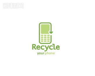 Recycle Your Phone旧电话回收logo设计