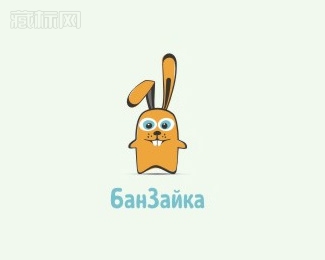 Banzaika搞怪兔子logo设计