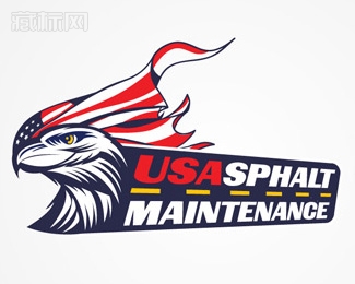 USAsphalt Maintence鷹logo設計