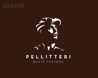 Pellitteri男人头像logo设计