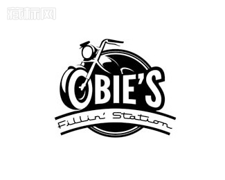 Obie's Fillin Station摩托车标志设计