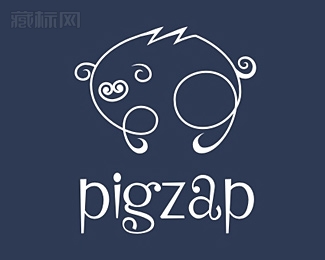 Pigzap猪logo设计