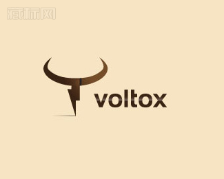 Voltox牛角标志设计