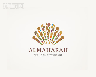 Almaharah海鲜餐厅logo设计