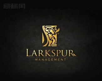 Larkspur植物logo设计