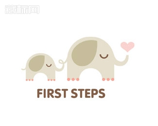 First Steps第一步大象logo设计