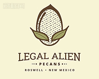 Legal Alien Pecans山核桃logo设计