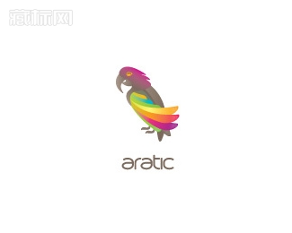 Aratic鹦鹉logo设计