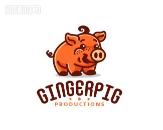 Gingerpig胖猪logo设计