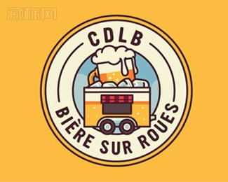 Biere Sur Roues雪糕车标志设计