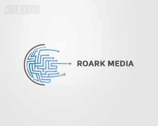 Roark Media传媒公司logo设计