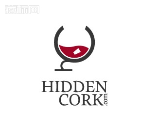 Hidden Cork红酒标志设计