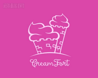 Creamfort冰激凌房间logo设计