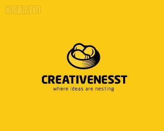 Creativenesst鸟窝logo设计