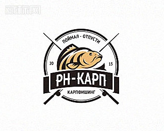 Carp Fishing钓鲤鱼logo设计
