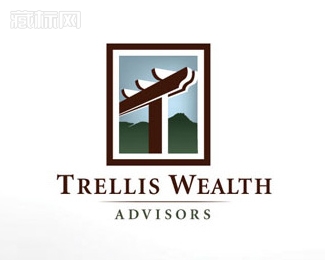 Trellis Wealth格子的财富logo设计