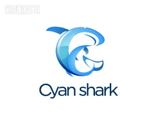 Cyan Shark鲨鱼logo设计