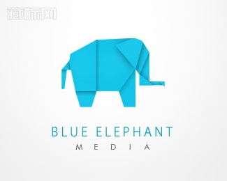Blue Elephant蓝色大象标志设计