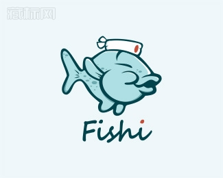 Fishi生鱼片logo设计