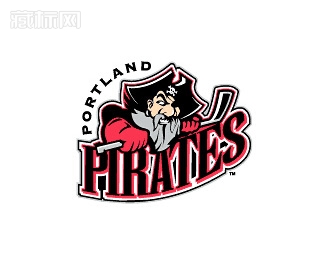 Portland pirates波特兰海盗曲棍球队logo设计