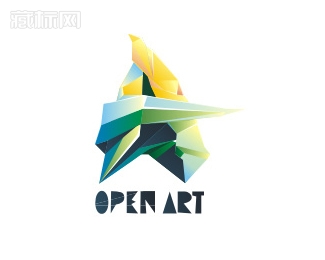 Open Art开放的艺术logo设计