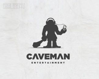 Caveman穴居人娱乐标志设计欣赏