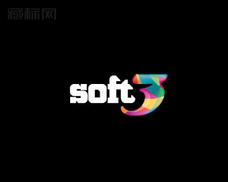Soft 3软件第三版标志设计