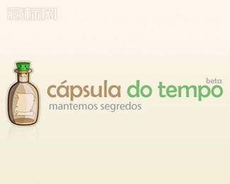 Capsula Do Tempo漂流瓶logo设计