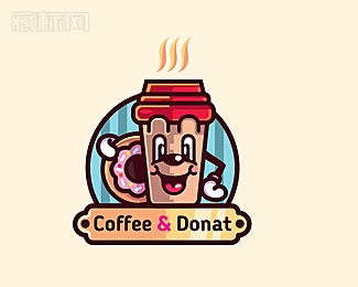 Coffee Donat咖啡传说标志设计
