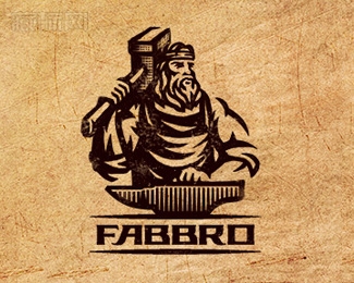 Fabbro锤神标志设计