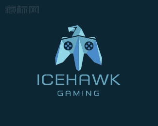 Icehawk游戏老鹰logo设计