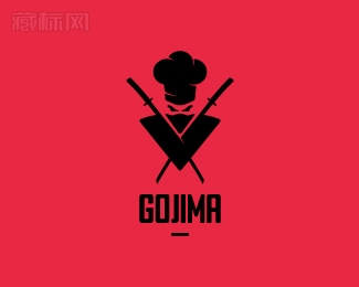 Gojima日本快餐连锁店logo设计