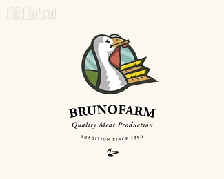 Brunofarm鹅标志设计