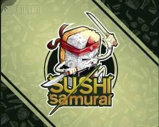 Sushi Samurai寿司logo设计