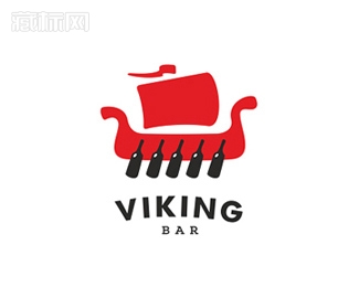 Viking Bar海盗酒吧logo设计