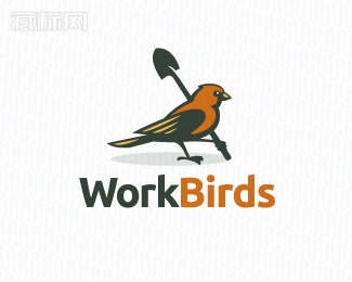 Work Bird工作的小鸟标志设计