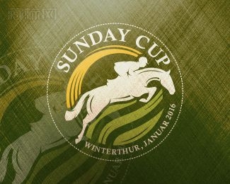 Sunday Cup周日杯赛马比赛logo设计