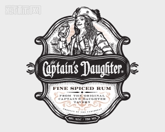 The Captains Daughter朗姆酒标志设计
