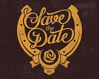 Save the Date保存日期logo设计
