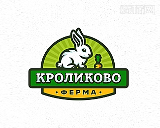 KROLIKOVO吃萝卜的小白兔logo图片