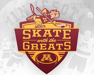 Skate With The Greats冰棍球标志设计欣赏