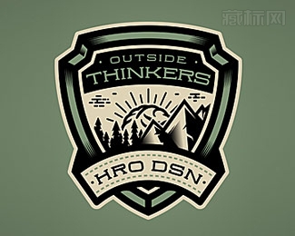 Outside Thinkers思想家logo设计