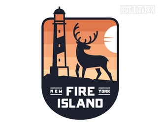 Fire Island火岛logo设计