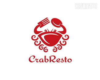 crab rest螃蟹馆标志