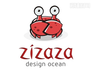 zizaza线描螃蟹logo图片