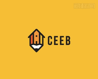 Ceeb铅笔房子标志设计