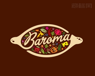 Baroma餐盘标志设计