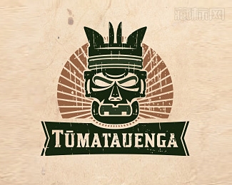 Tumatauengas鬼面logo设计